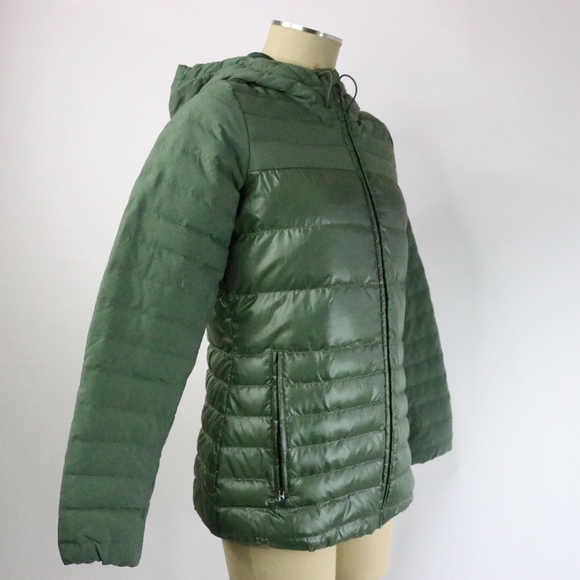 NWT Adidas Cozy Down Olive Jacket W003 - Picture 5 of 7